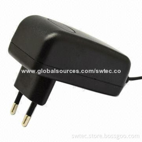 External 12W EU Plug-in Switching Power Supply, 100-240V AC, 50/60Hz, ErP, CEC Level V, MEPS IV